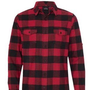 Red and Black Long Sleeve Flannel Shirt